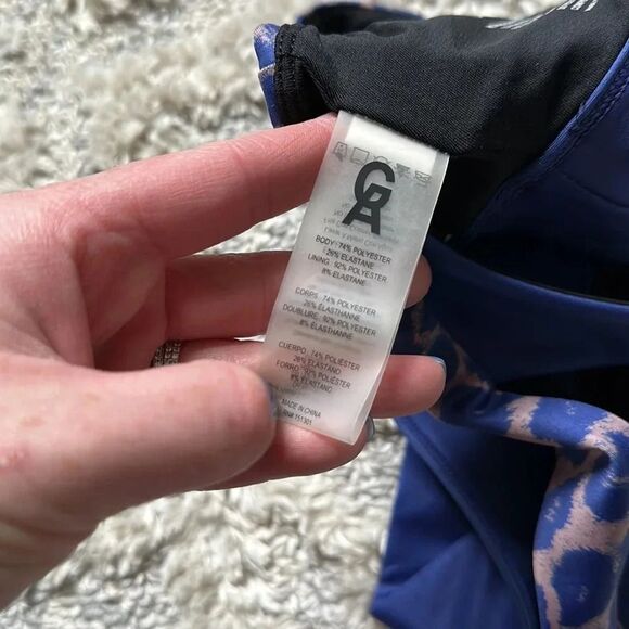 Good American The Step Bra Purple Leopard size 0 - Picture 4 of 4